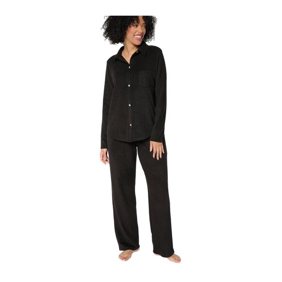 Cuddl Duds Petite PJ Set Size Medium Fleecewear Stretch Notch Collar Loungewear - Picture 1 of 11